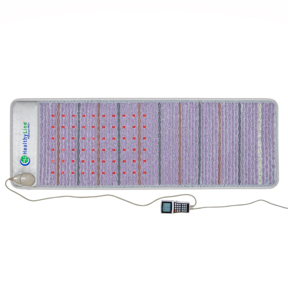 Healthy Line Massage Stone Warmers Platinum Mat Full Short 6024 with 30 Photon LED and advanced PEMF