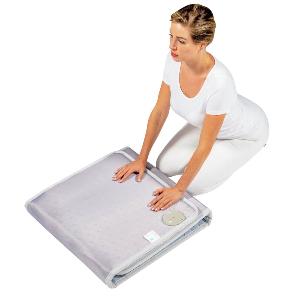 Healthy Line Massage Stone Warmers Platinum Mat Full Short 6024 with 30 Photon LED and advanced PEMF