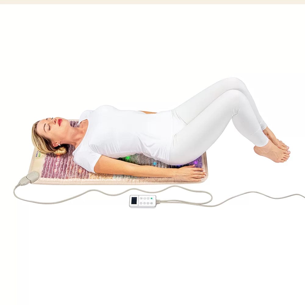 Healthy Line Massage Stone Warmers "Rainbow Chakra Mat™ Small 4020 Firm - Photon PEMF Inframat Pro® 3rd Edition"