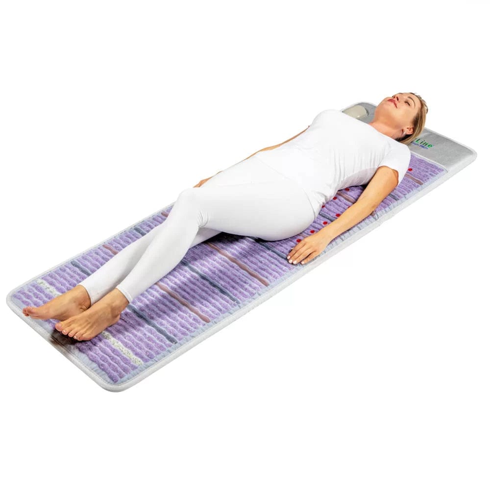 Healthy Line Massage Stone Warmers Platinum Mat Full Short 6024 with 30 Photon LED and advanced PEMF