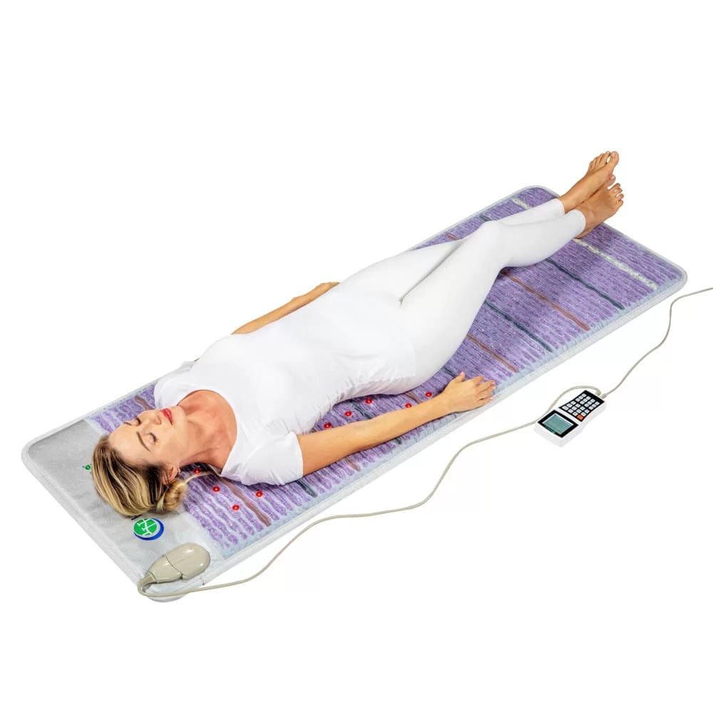Healthy Line Massage Stone Warmers Platinum Mat Full Short 6024 with 30 Photon LED and advanced PEMF