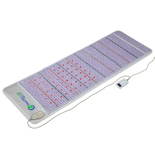 Healthy Line Massage Stone Warmers Platinum Mat Full Short 6024 with 30 Photon LED and advanced PEMF