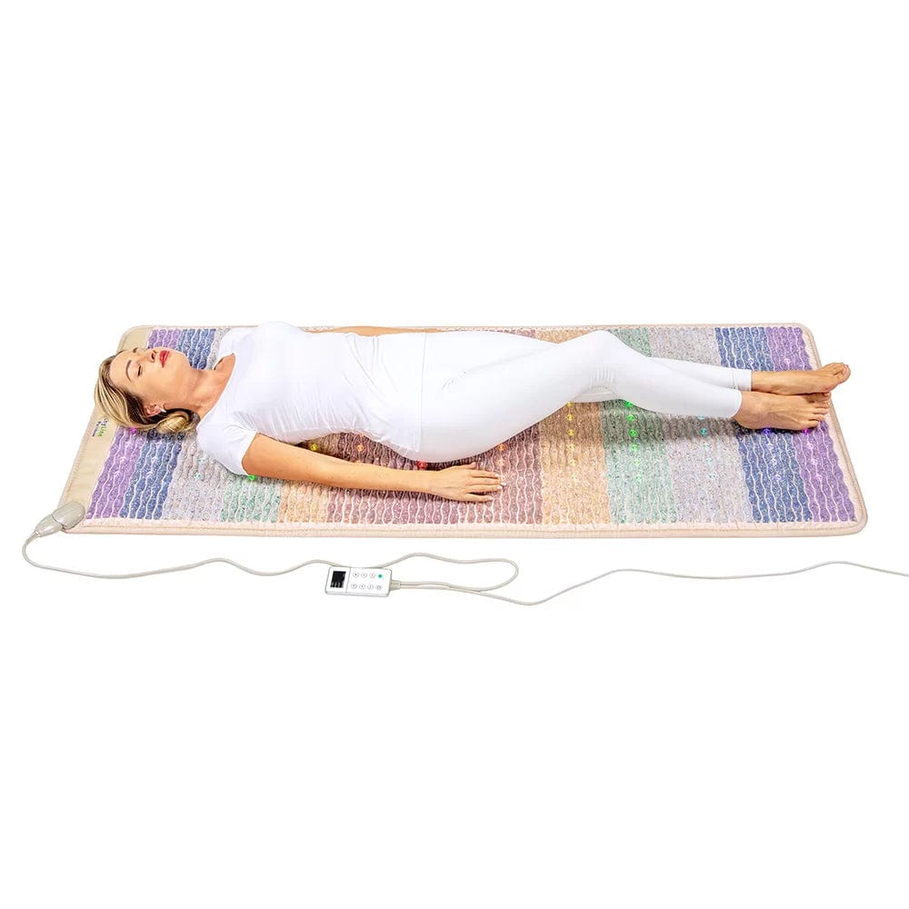 Healthy Line Massage Stone Warmers Rainbow Chakra Mat™ Large 7428 Firm - PEMF Inframat Pro® Third Edition
