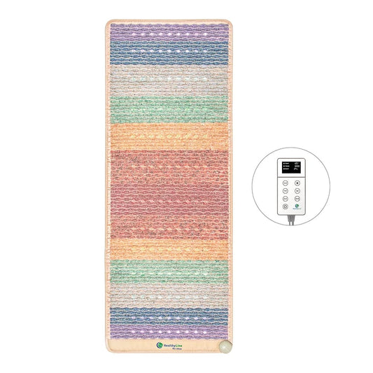 Healthy Line Massage Stone Warmers Rainbow Chakra Mat™ Large 7428 Firm - PEMF Inframat Pro® Third Edition
