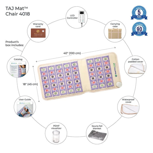 Healthy Line Massage Stone Warmers TAJ-Mat™ Chair 4018 Firm - Photon PEMF InfraMat Pro®