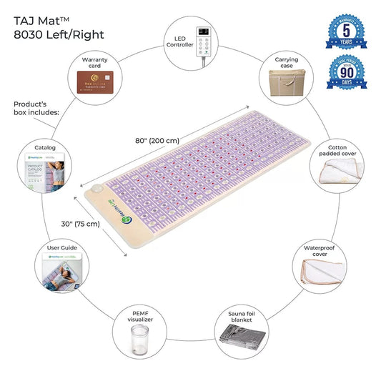 Healthy Line Massage Stone Warmers TAJ-Mat™ Large 8030 Firm - Photon PEMF (Left) Inframat Pro®